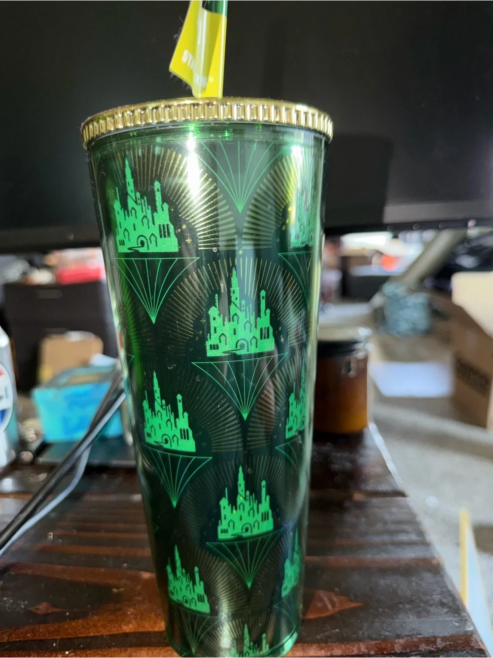 Starbucks Green and Gold Wicked City Tall Tumblers Set